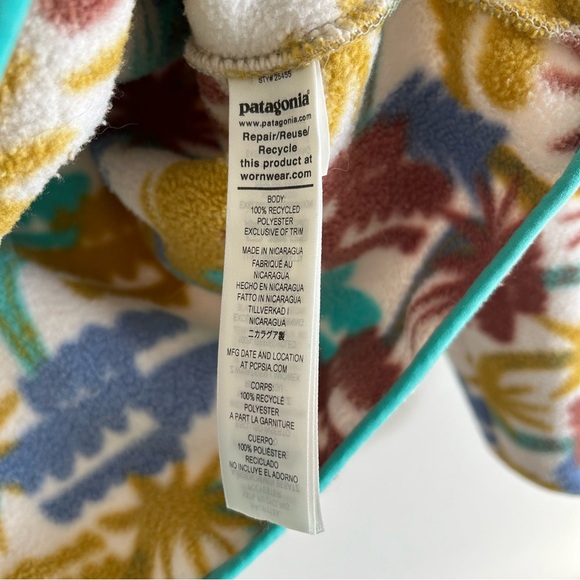 Patagonia Lightweight Synchilla Snap-T Pullover Tree Connection Big Fresh Teal - Picture 7 of 15